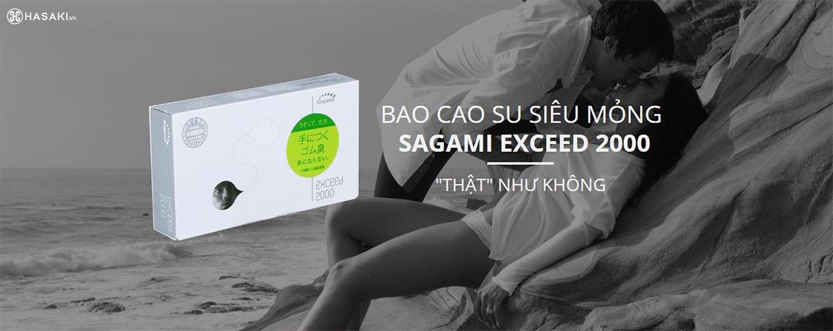 Bao Cao Su Sagami Exceed 2000 Siêu Mỏng (Hộp 12 Cái)