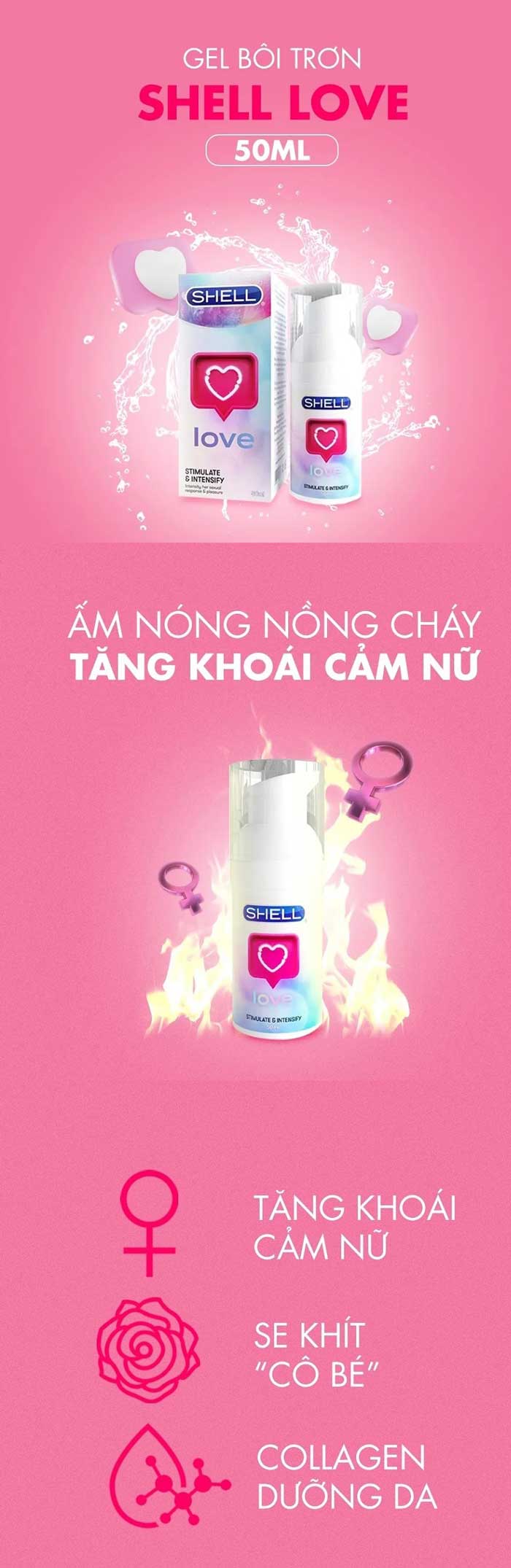 Gel bôi trơn Shell Love 50ml