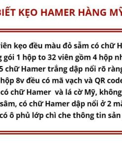 Kẹo Sâm Hamer Mỹ Chính Hãng