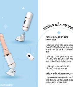 Dương Vật Giả Có Remote Hít Tường Rung Thụt, Tỏa Nhiệt, Kèm Lưỡi Liếm Siêu Kích Thích