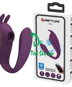 Trứng rung hai đầu PRETTY LOVE Shey hút liếm điều khiển từ xa