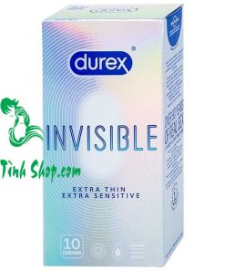 Bao cao su siêu mỏng tăng khoái cảm Durex Invisible
